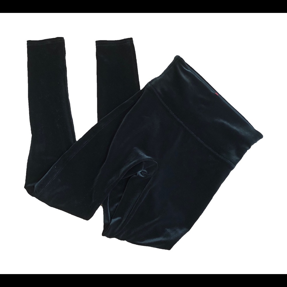 Spanx Velvet Leggings Size M Medium Black NWOT